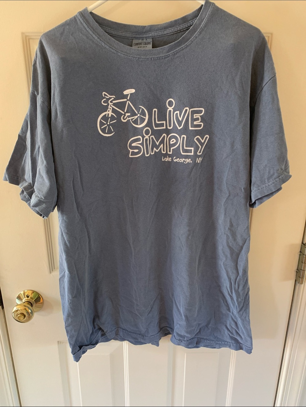 Lake George Blue "Live Simply" Graphic Tee